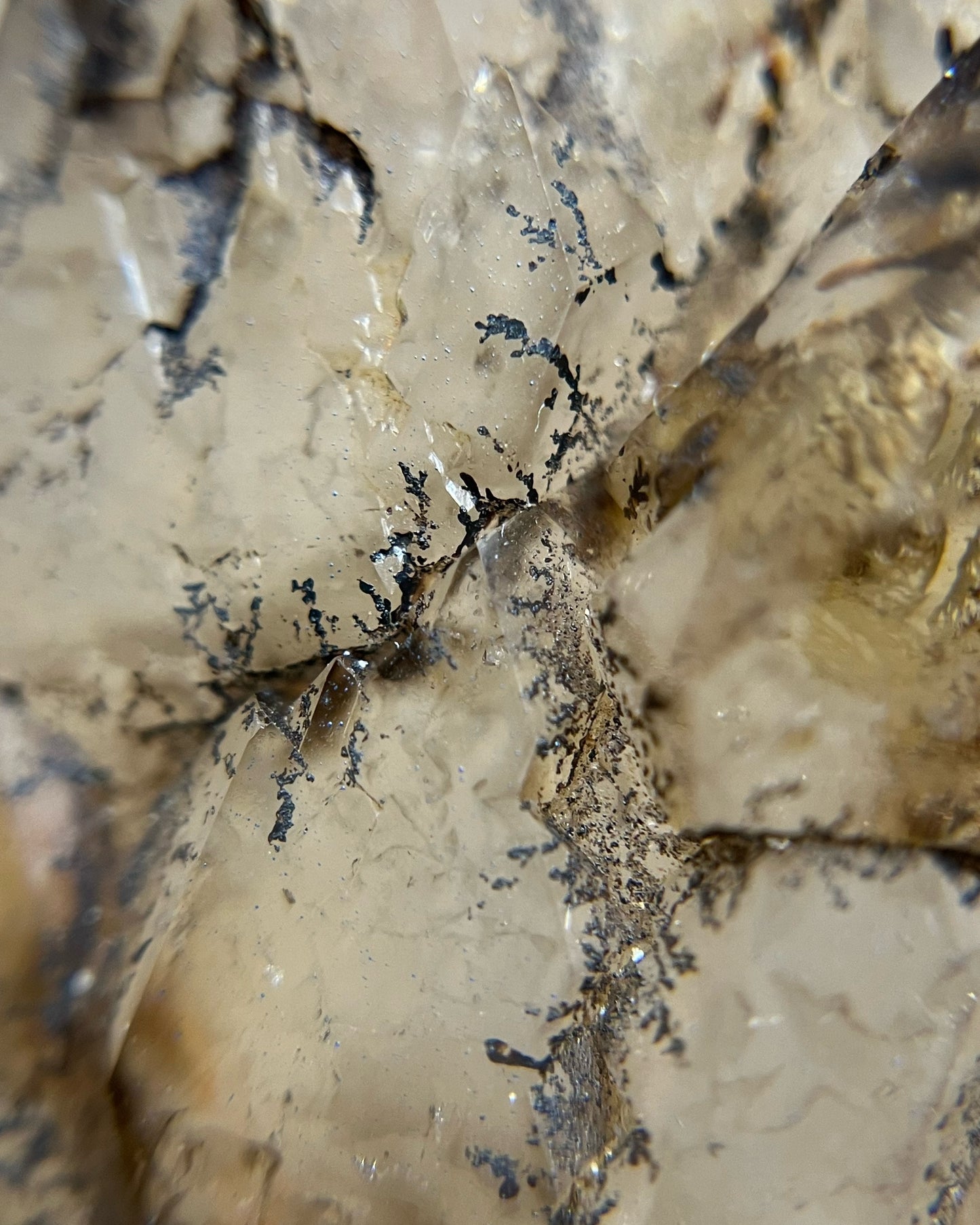 Elestial Smoky Quartz with Dendrites from Colonel Murta, Brazil