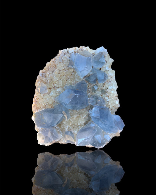 Celestine on Calcite from from Darai Laman Badghis Province Afghanistan