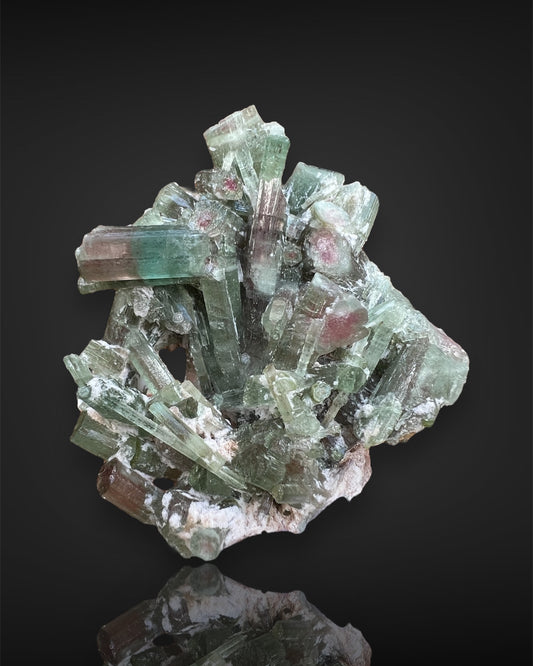 Tourmaline Cluster on Matrix from the Aricanga Mine, Minas Gerais, Brazil