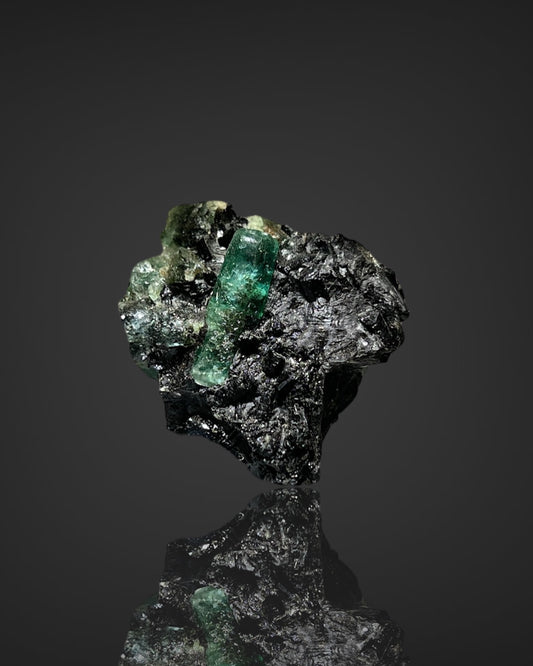 Emerald in Schorl & Quartz Matrix from the Kafubu Mines, Zambia