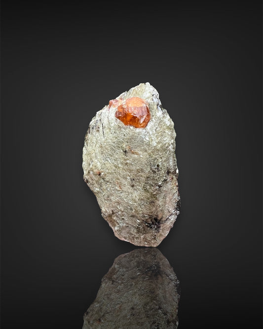 Fanta Orange Spessartine Garnet in Muscovite Matrix from Lolindo, Tanzania