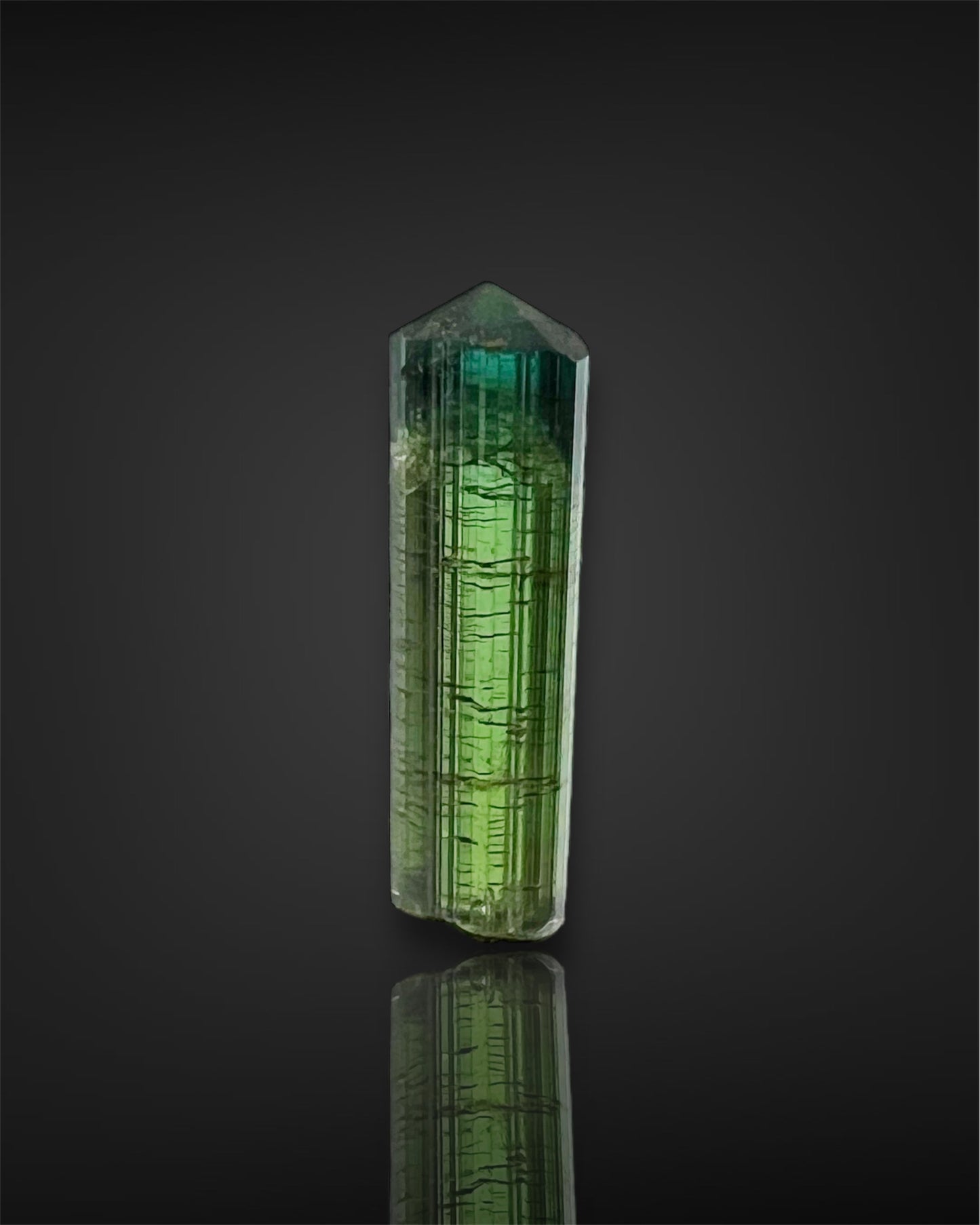 Indicolite Tourmaline Crystal from the Agua Branca Mine, Minas Gerais, Brazil