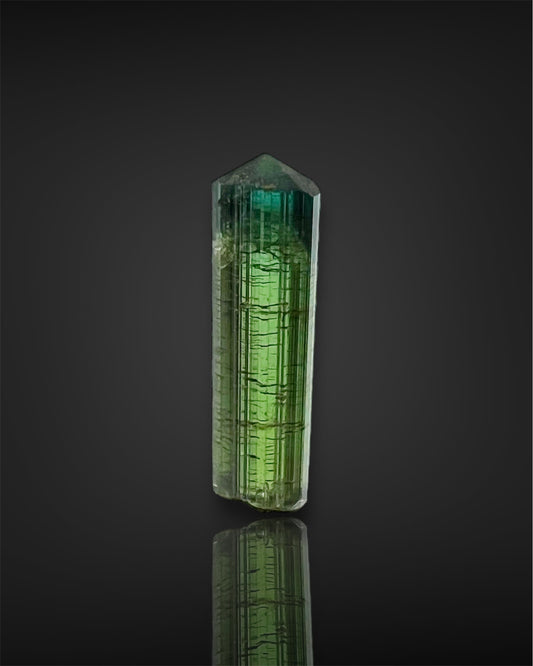 Indicolite Tourmaline Crystal from the Agua Branca Mine, Minas Gerais, Brazil